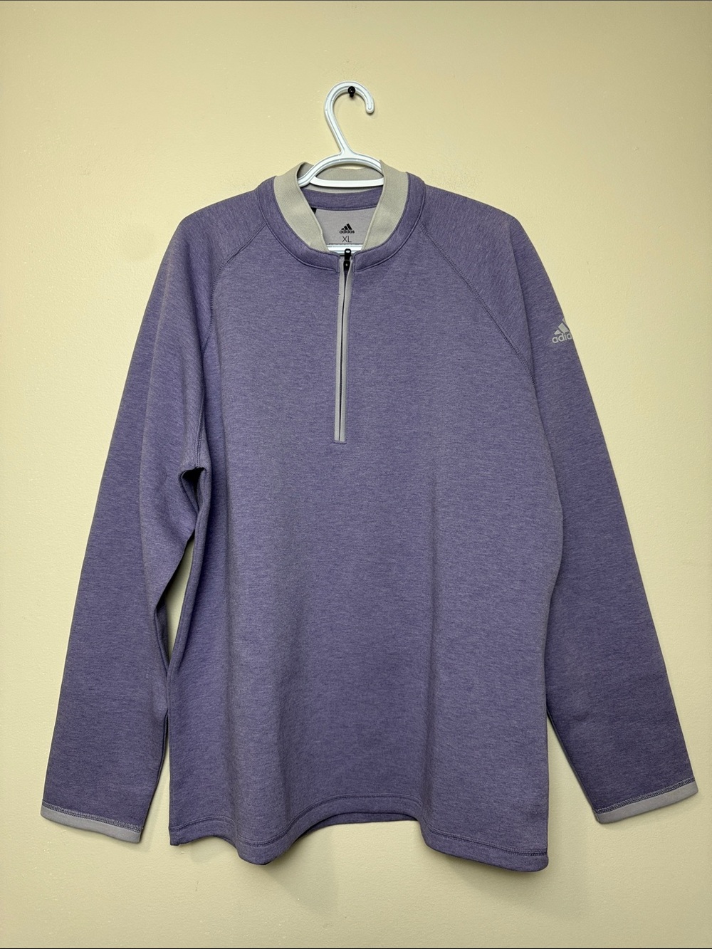 adidas Men’s Purple Quarter-Zip Performance Sweater size XL